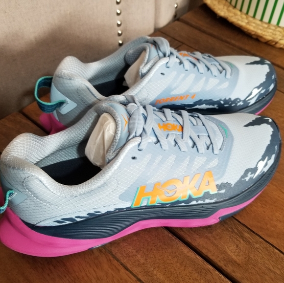 Hoka Torrent 4 Trail Running Shoes Drizzle /Fuschia - Picture 11 of 11